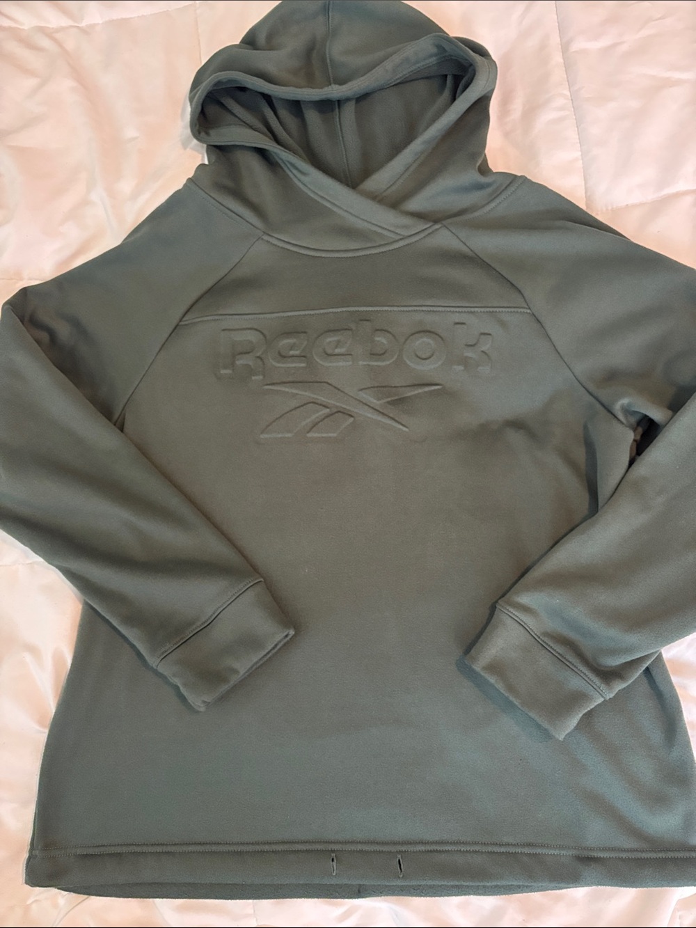 Reebok Women’s Crewneck Hooded Sweatshirt in Olive LARGE